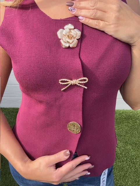 Boléro Bordeaux IKKS Taille 40 – En Coton, Excellent état, Peu Porté